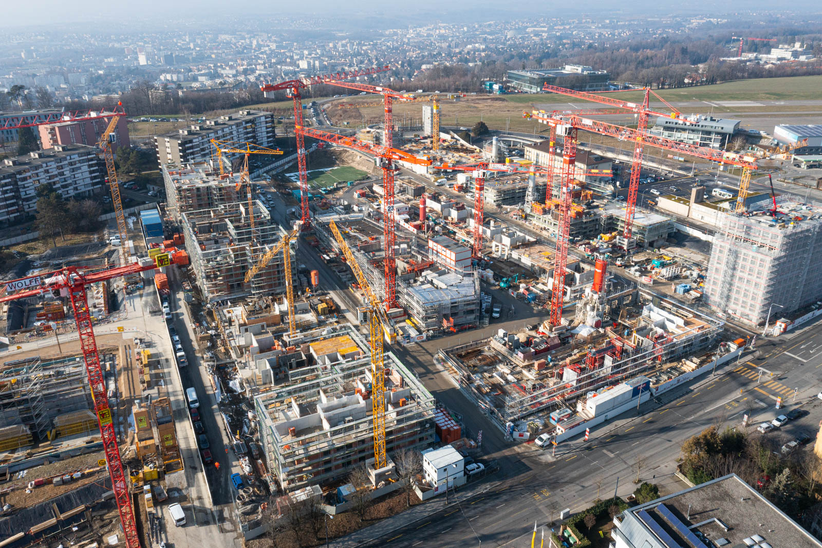 Chantier grues