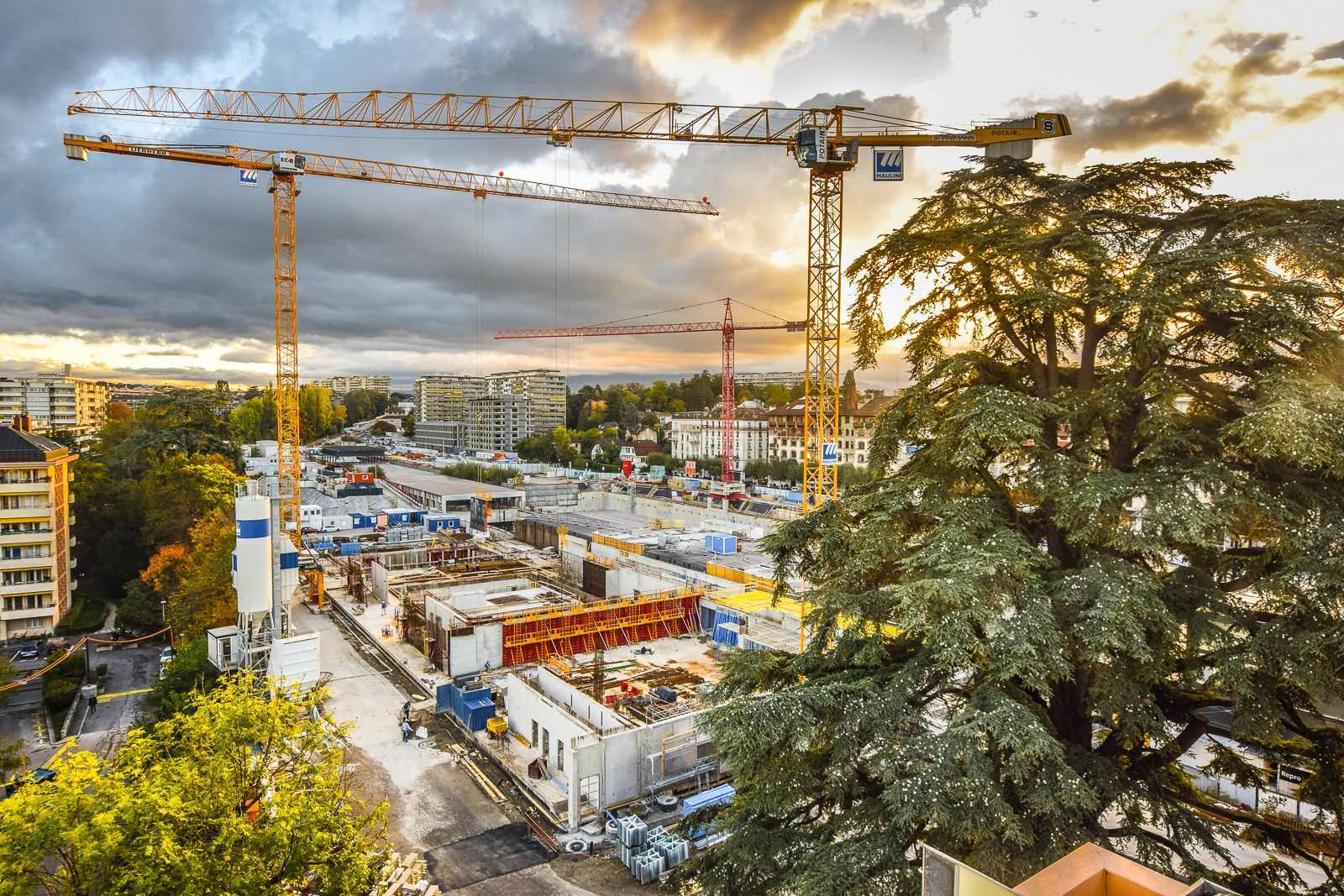 Time-lapse chantier Nouvelle Comédie Genève